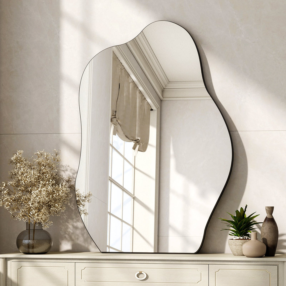 Elladera YVANLA 24"x32" Irregular Bathroom Wall Mirror Vanity Wall Mirror