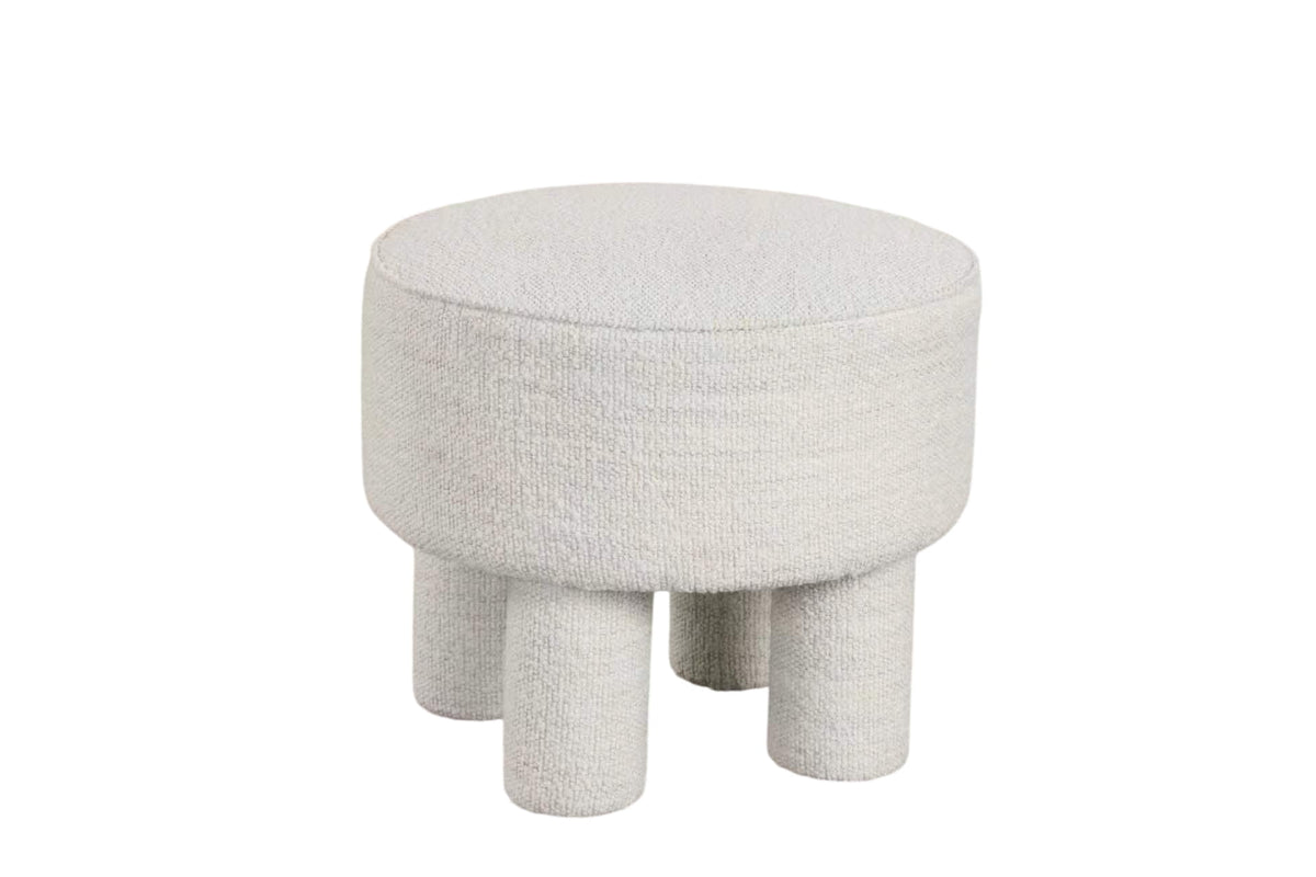 Elladera Adlin Ottoman, Cream Boucle