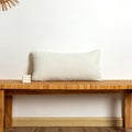 Elladera 12x24 inch Boucle Lumbar Pillow Cover, Cream Woven Texture Neutral Long