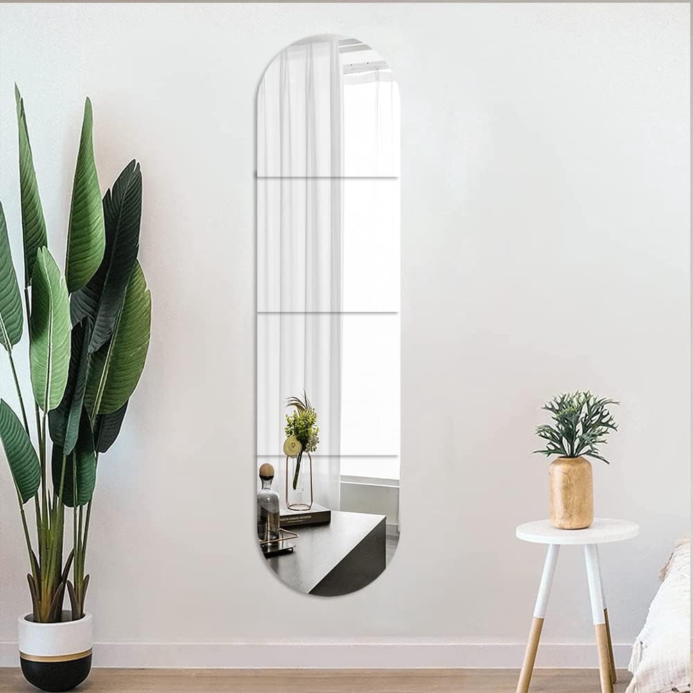 Elladera Full Body Length Mirrors for Walls, 12x12 4pcs Acrylic Plexiglass