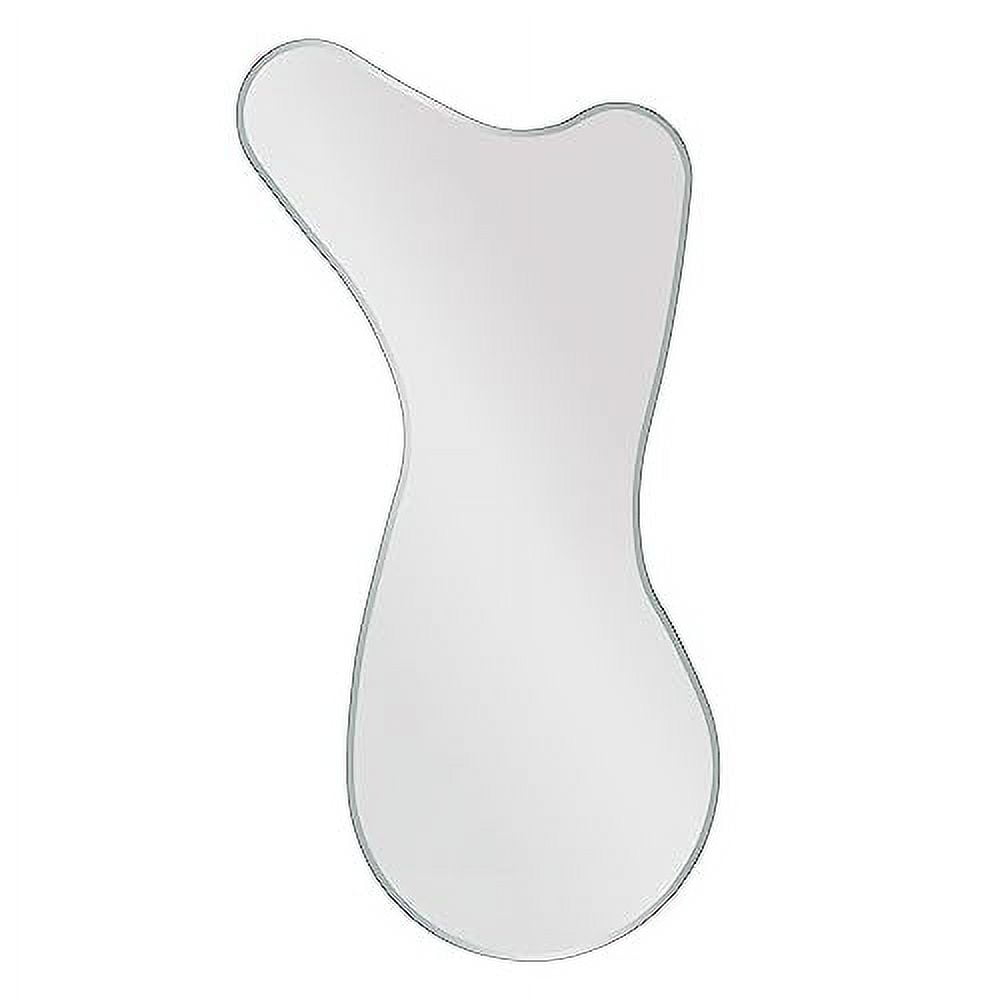 Elladera AUA CROWN Frameless Whale Shaped Wall Mirror, 47x23 inch Irregular Ocean