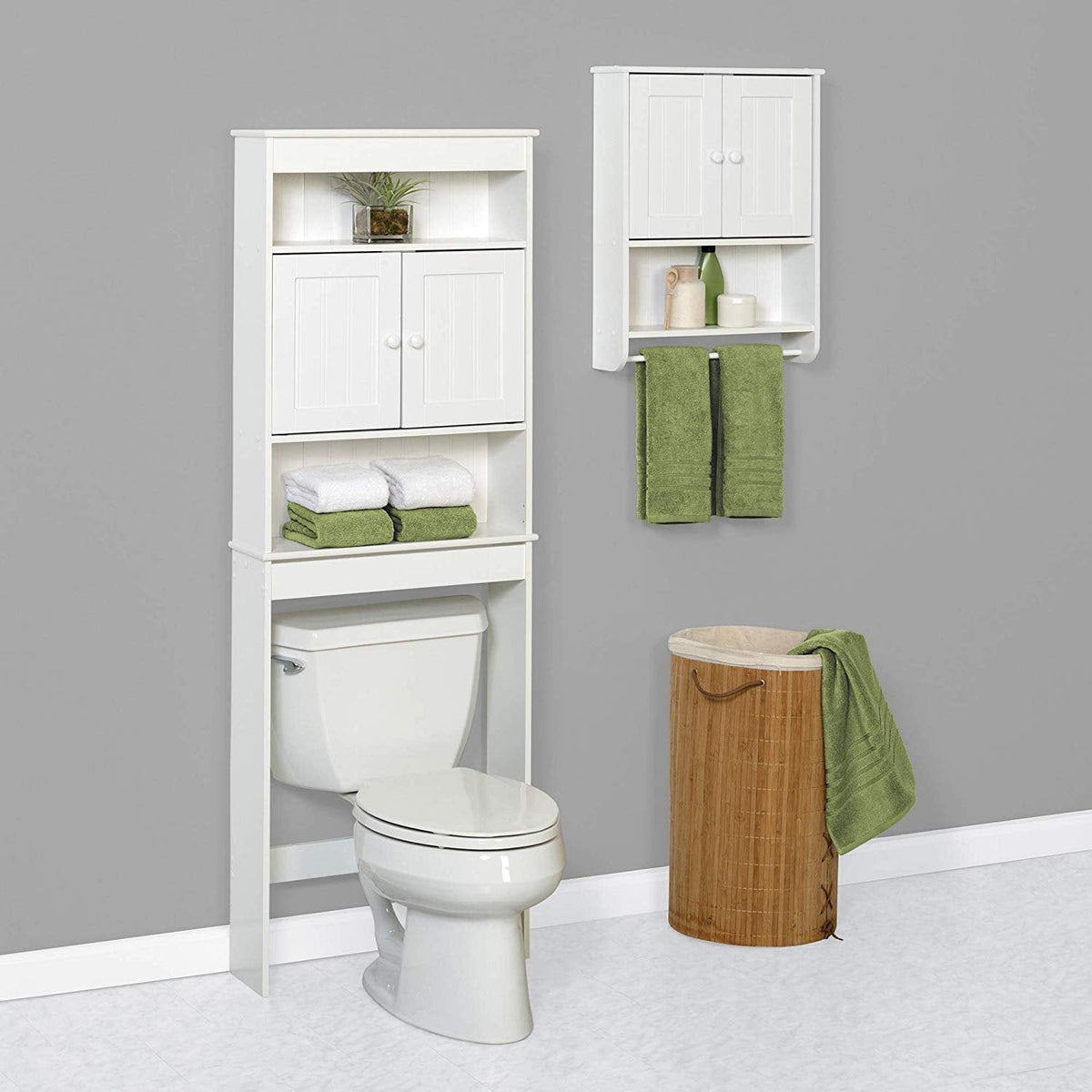 Elladera Zenna Home 2-Door Country Cottage Wall Cabinet, White