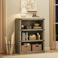 Elladera 3 Tier Bookcase, Farmhouse Book Shelf with Storage Open Display