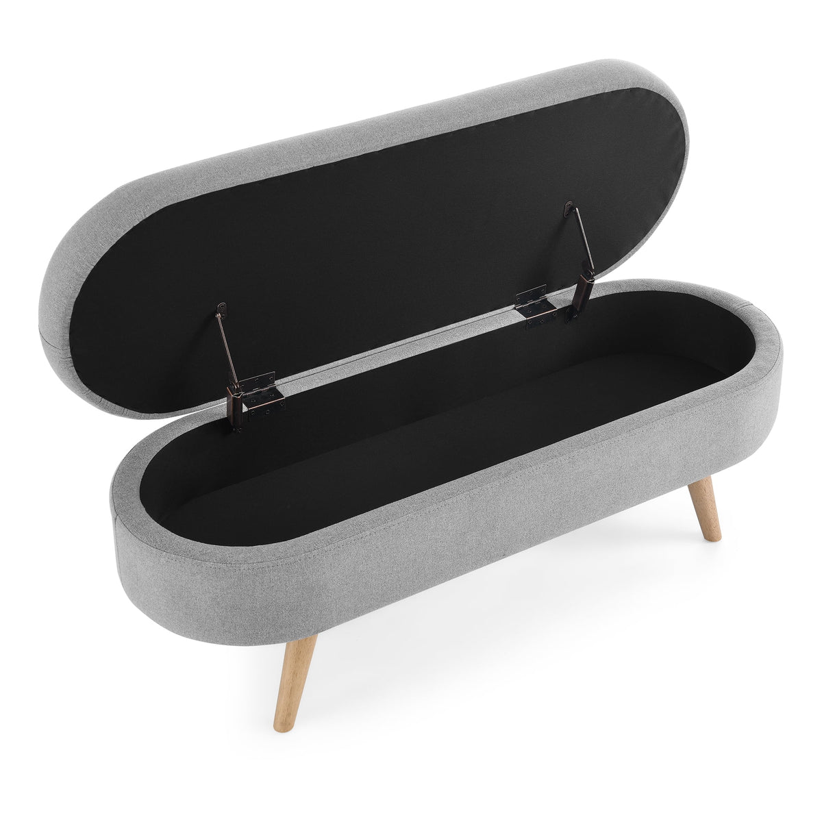 Elladera 43.5" Linen Storage Ottoman Bench for Bedroom,Upholstered Boucle Ottoman
