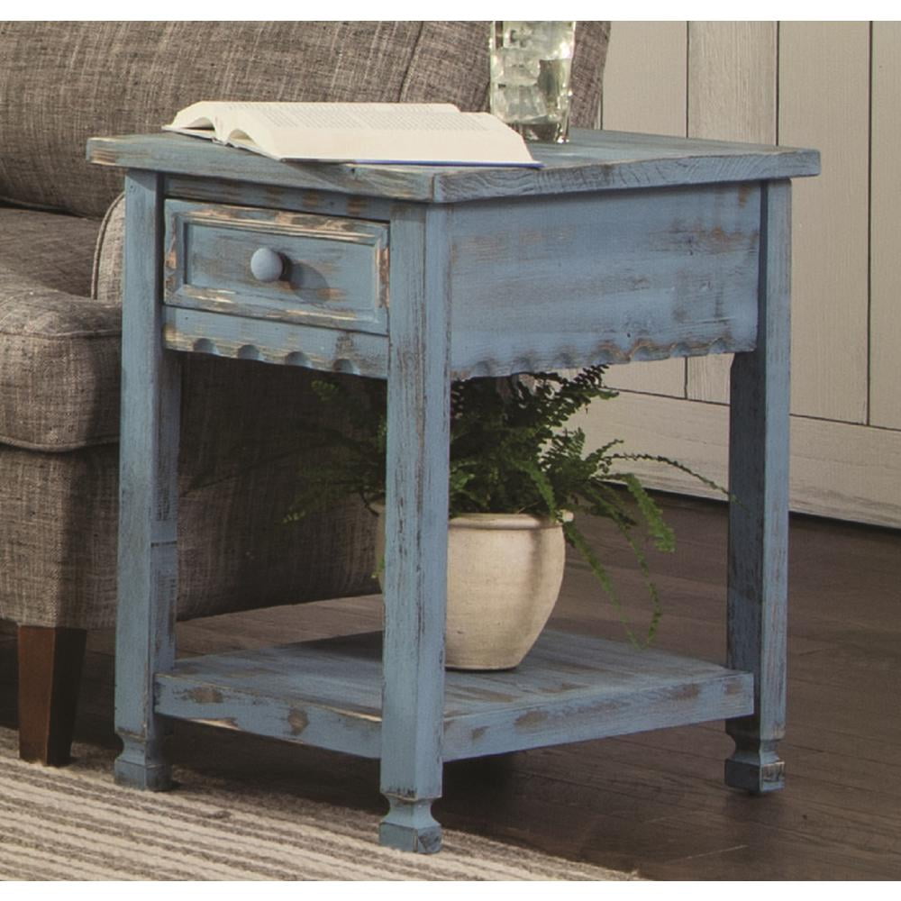 Elladera Alaterre Furniture Country Cottage Chairside End Table with 1 Drawer and 1