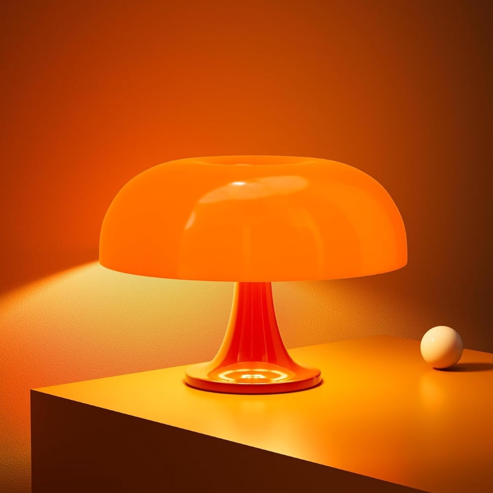 Elladera Hnjugfe Midcentury Modern 1-Light LED Desk Lamp Mushroom Table Lamp,