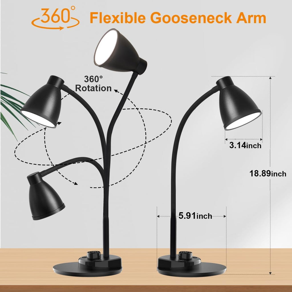 Elladera BOHON LED Desk Lamp with USB Charging Port 3 Color Modes Dimmable Reading