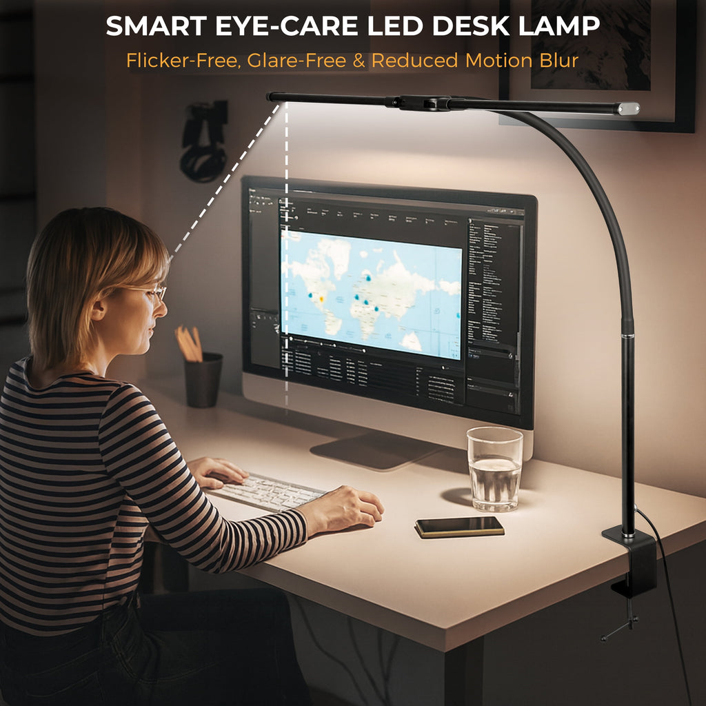 Elladera Coliware LED Desk Lamp for Office Home, Eye Caring Architect Lamp with
