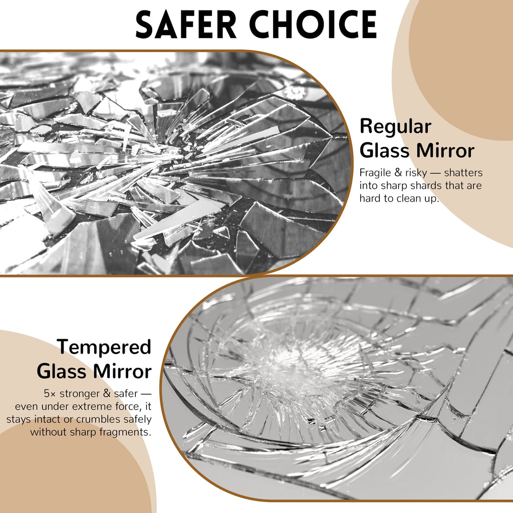 Elladera 24"x40" Fluid Wall Mirror Irregular Vanity Mirror for Bthroom