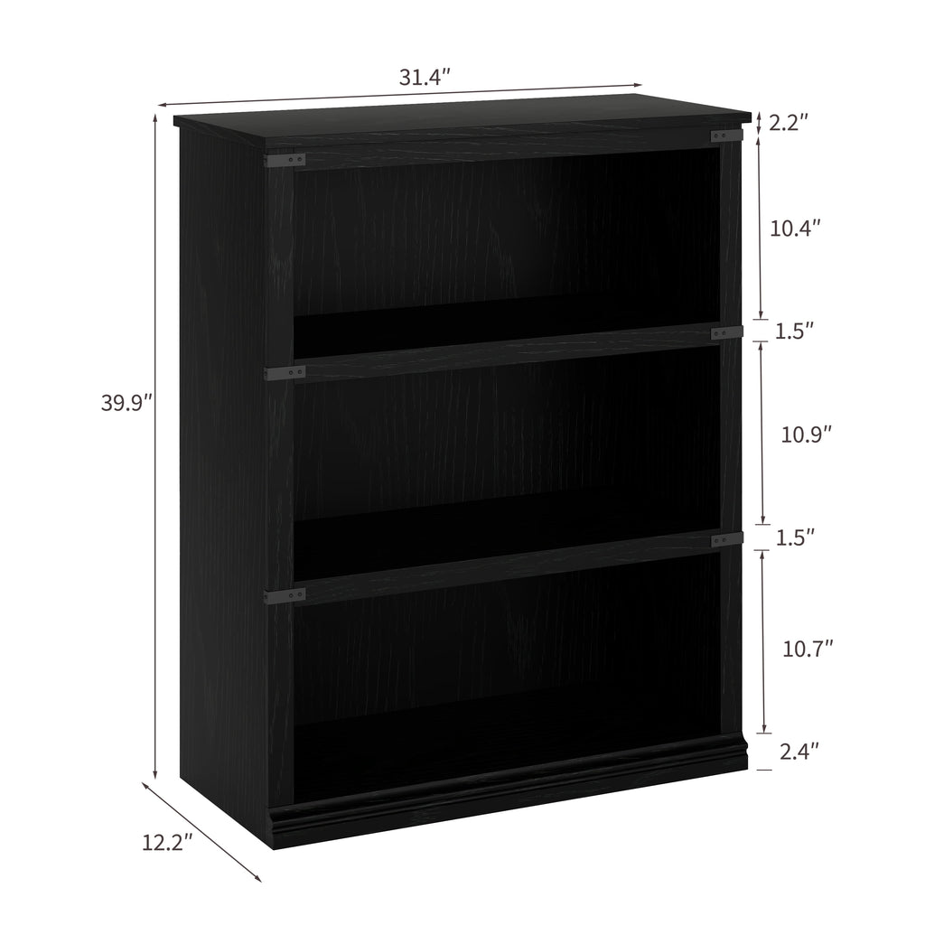 Elladera Compact Tall Farmhouse Bookshelf – Rustic Wooden Bookcase with Open