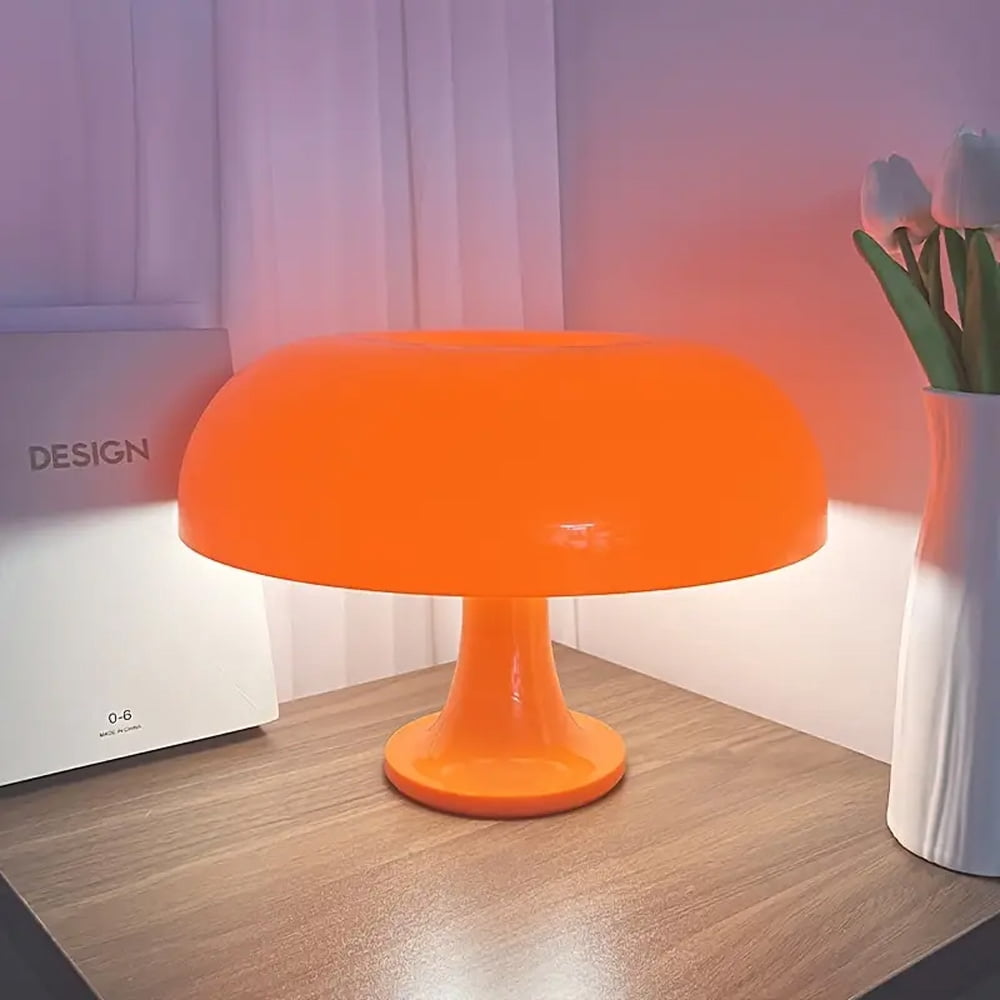 Elladera Hnjugfe Midcentury Modern 1-Light LED Desk Lamp Mushroom Table Lamp,