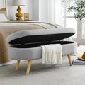 Elladera 43.5" Linen Storage Ottoman Bench for Bedroom,Upholstered Boucle Ottoman