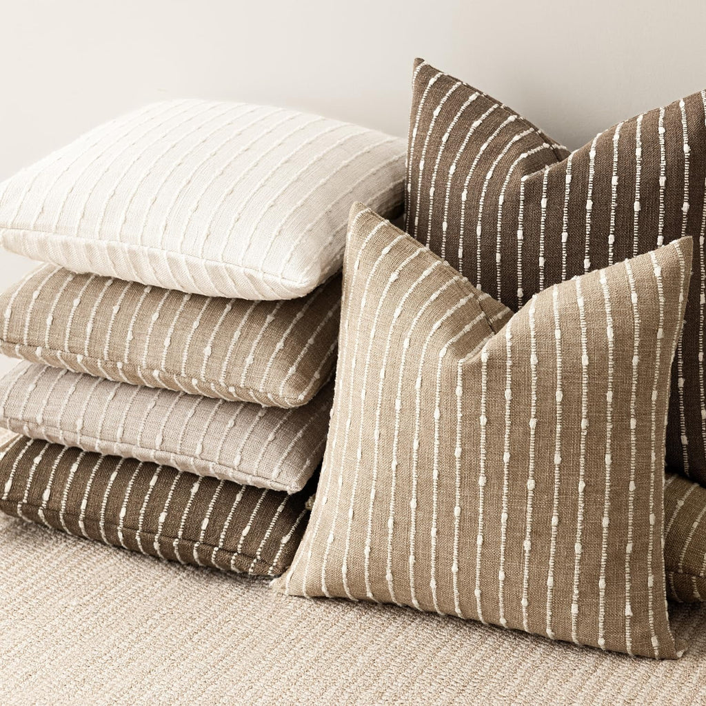 Elladera Pack Of 2 Decorative Jacquard Boucle Throw Pillow Covers Accent Textured