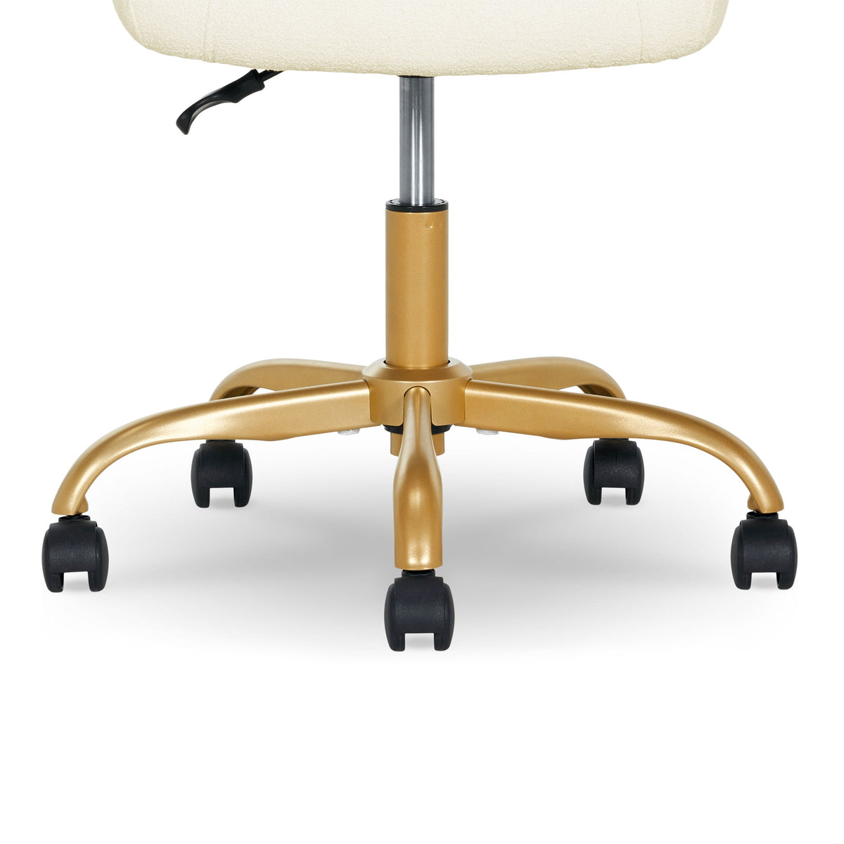 Elladera Bouclé Armless Office Chair for Adults and Teens, Cream