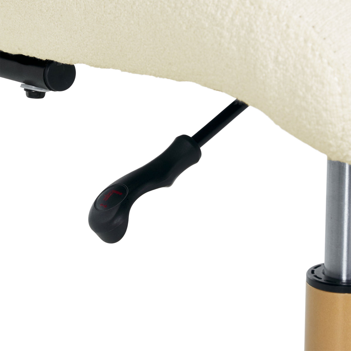 Elladera Bouclé Armless Office Chair for Adults and Teens, Cream