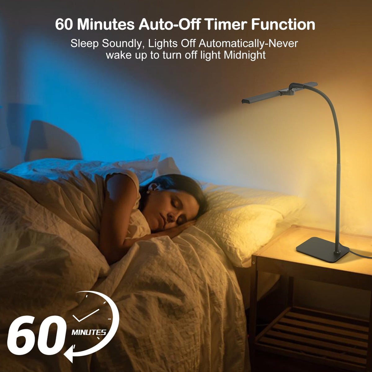 Elladera Lococo LED Desk Lamp, Tall Gooseneck, 5-Level Dimmable Brightness & Color