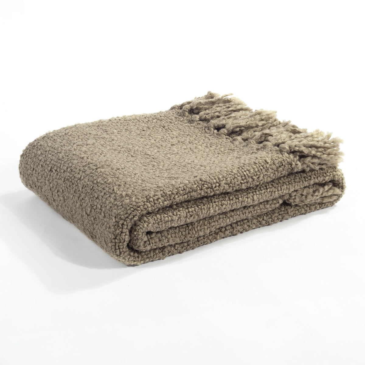 Elladera Lush Decor Tulum Boucle Textured Woven Fringed Throw Blanket Single 50" W