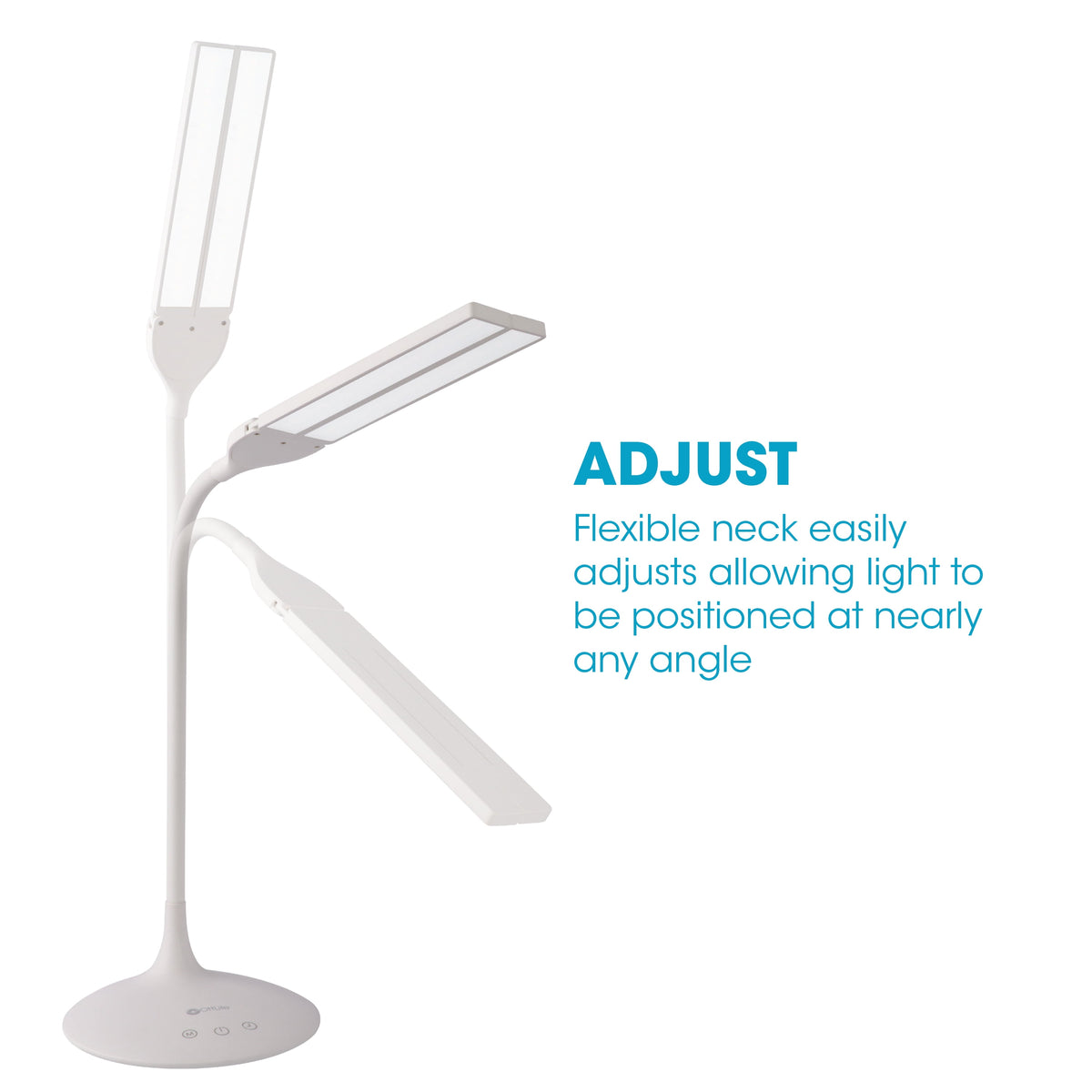 Elladera OttLite Wellness Series Pivot LED Desk Lamp with Dual Shades, Touch