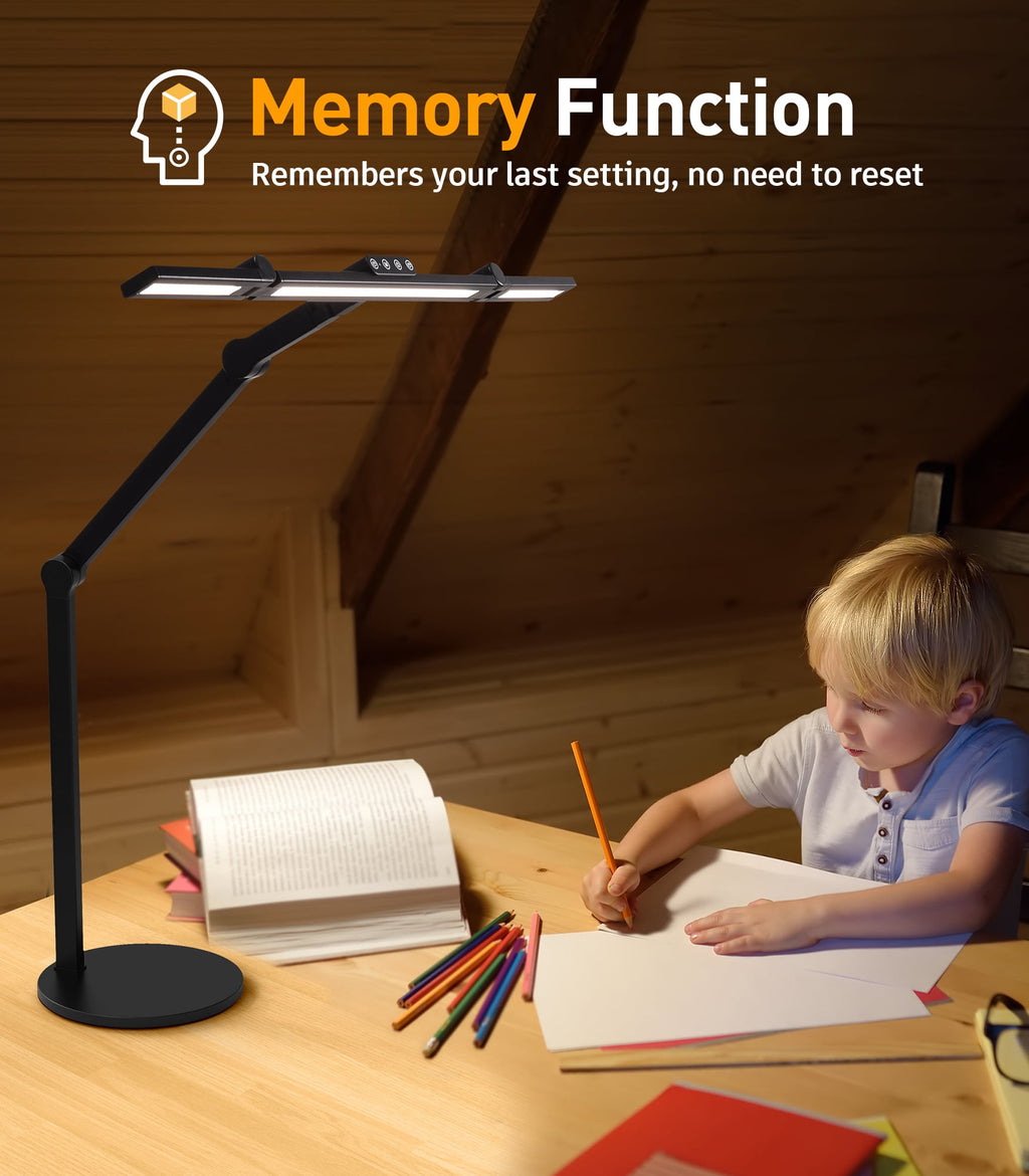 Elladera VicTsing 3-Light Bar Architect LED Desk Lamp, 35 Lighting Modes & 7 Joint
