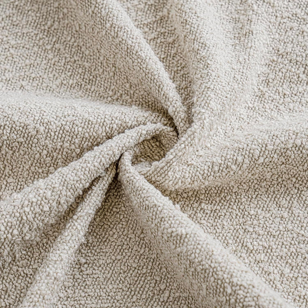 Elladera Pack of 2, Decorative Textured Boucle Throw Pillow Covers Accent Solid