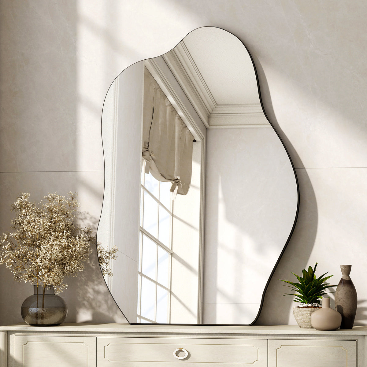 Elladera YVANLA 24"x32" Irregular Bathroom Wall Mirror Vanity Wall Mirror