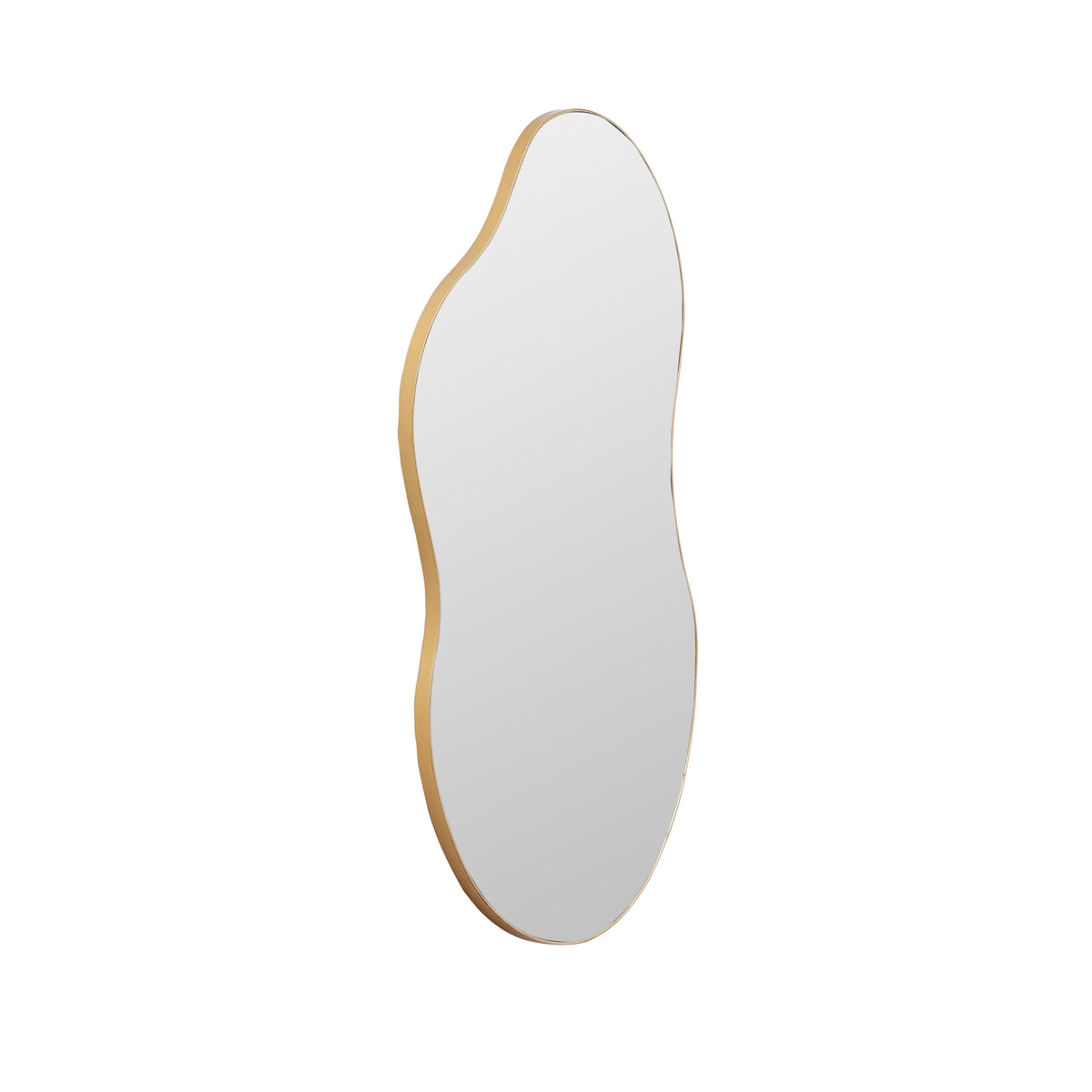 Elladera SHYFOY 32" Irregular Wall Mirror with Gold Metal Frame, Modern Accent