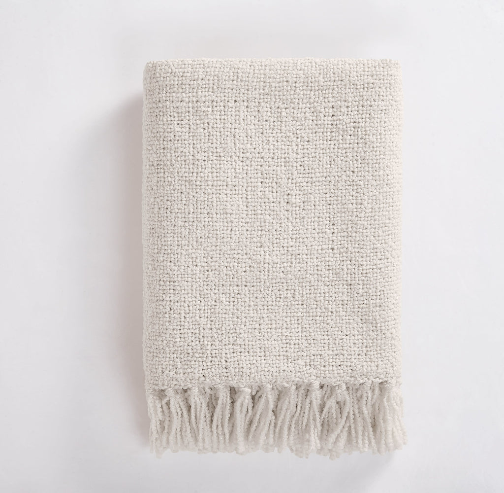 Elladera Brooklyn Loom Chunky Boucle 100% Microfiber Polyester 50x70 Throw Blanket