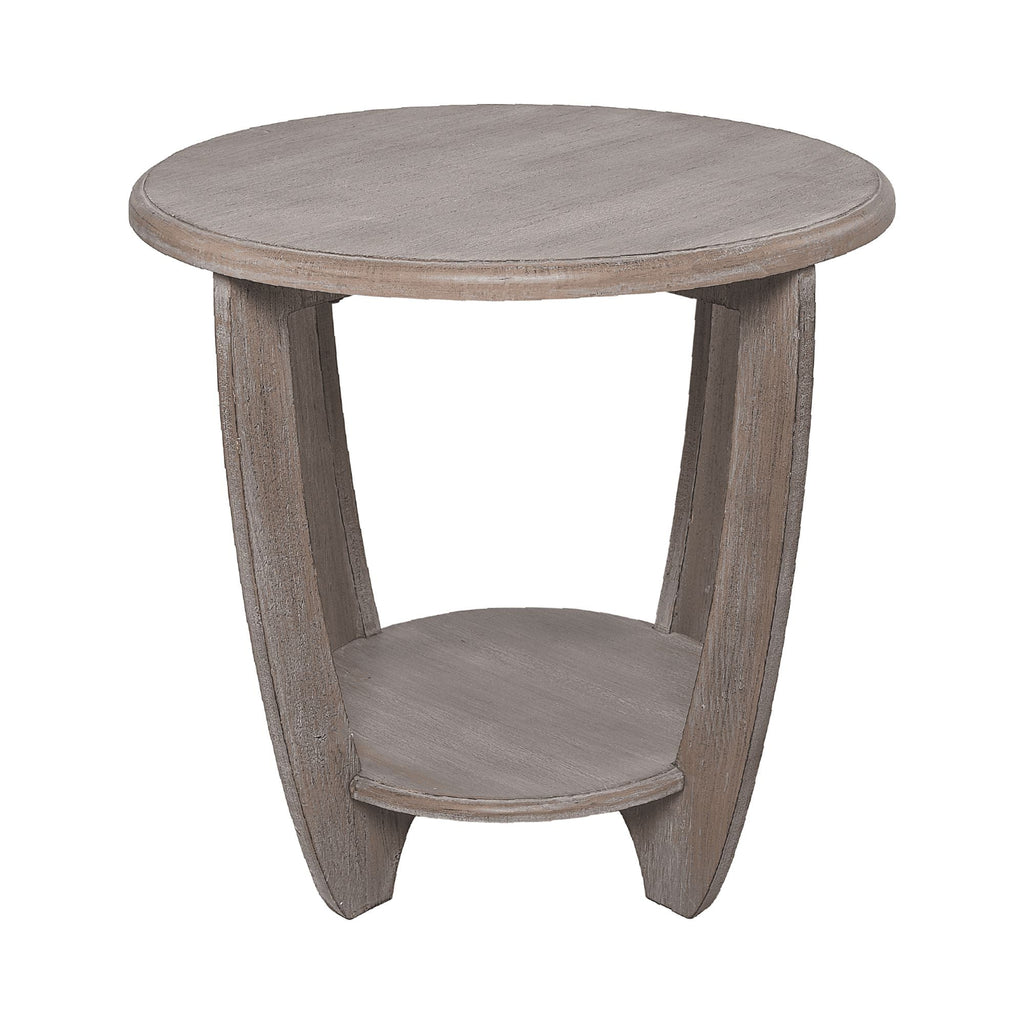 Elladera COZAYH Rustic Farmhouse Wooden End Table- Storage Shelf- Grey Finish