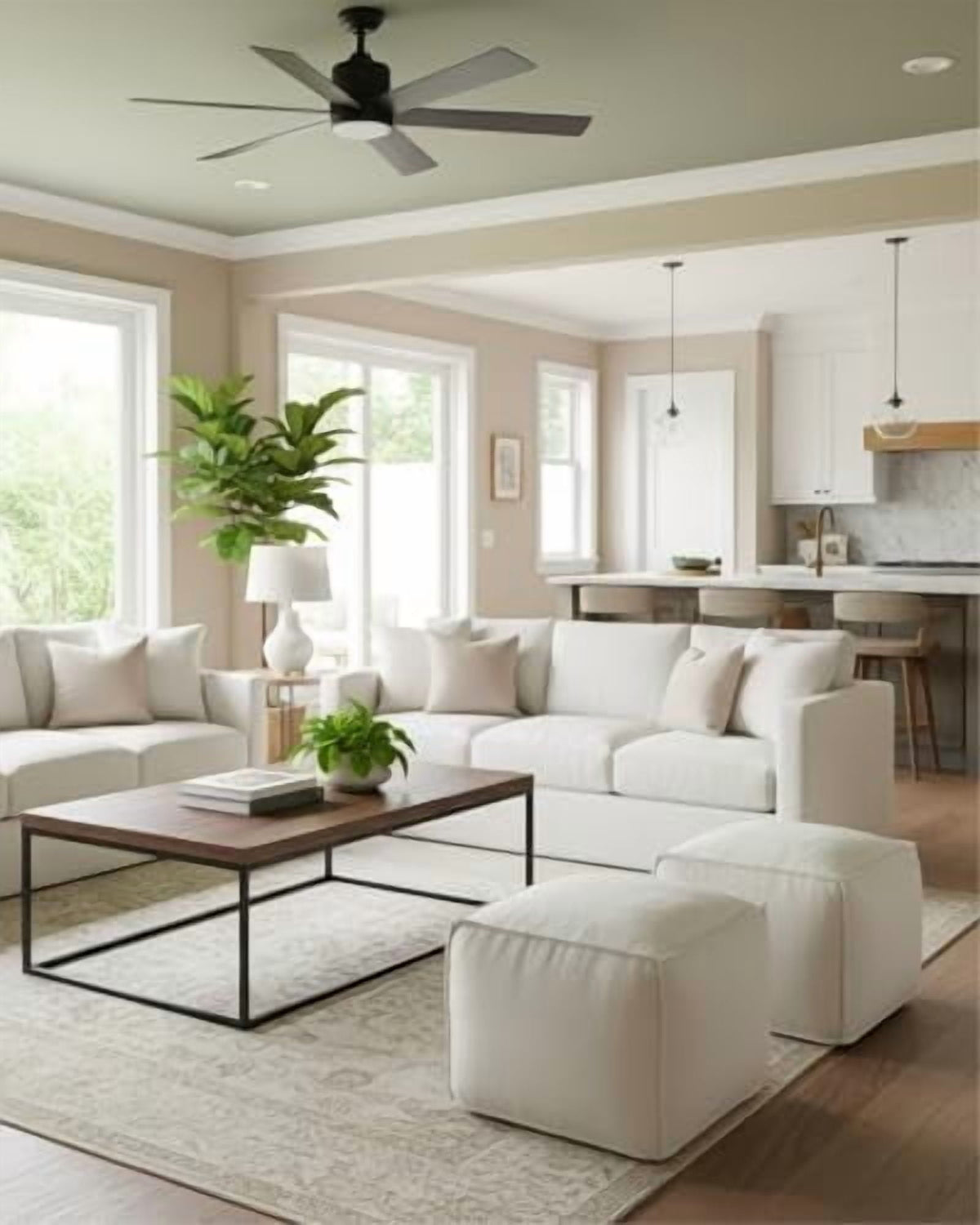 Elladera Beautiful Boucle Pouf Ottoman and Foot Rest- Elevate Your Living Room