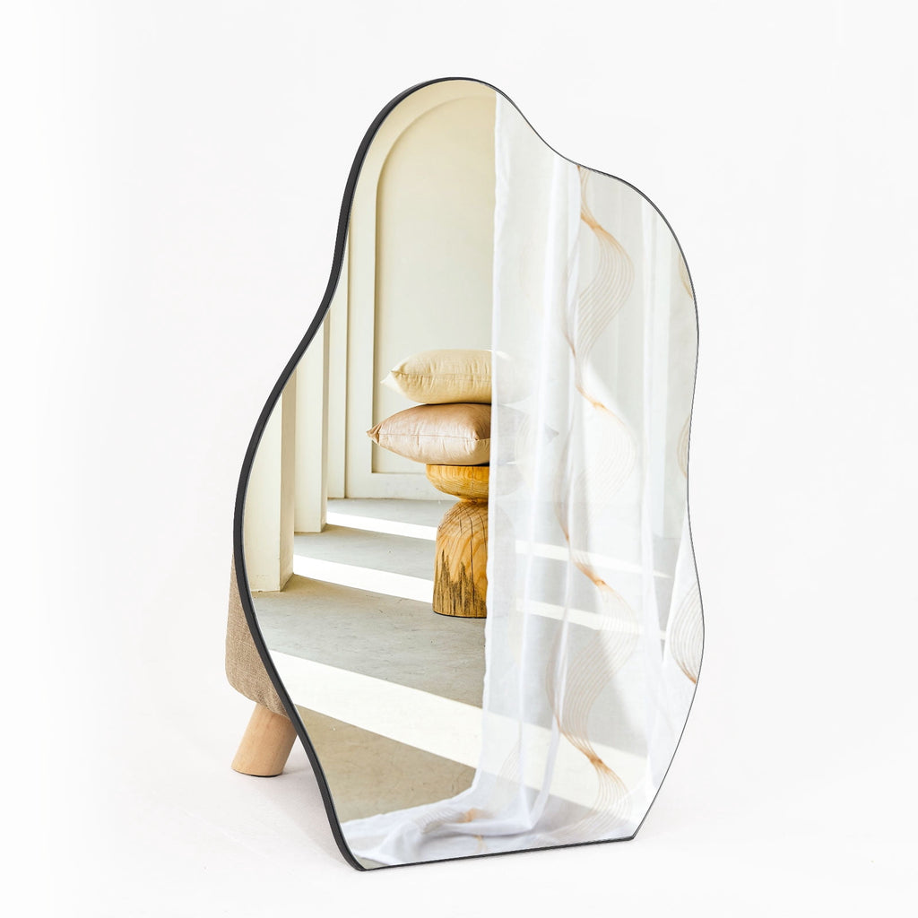 Elladera 32"x22" Irregular Vanity Bathroom Mirror Frameless Wall Mirror