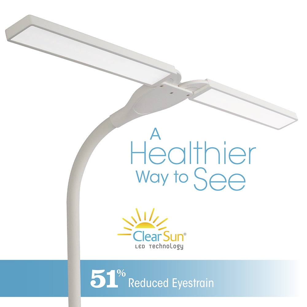 Elladera OttLite Wellness Series Pivot LED Desk Lamp with Dual Shades, Touch