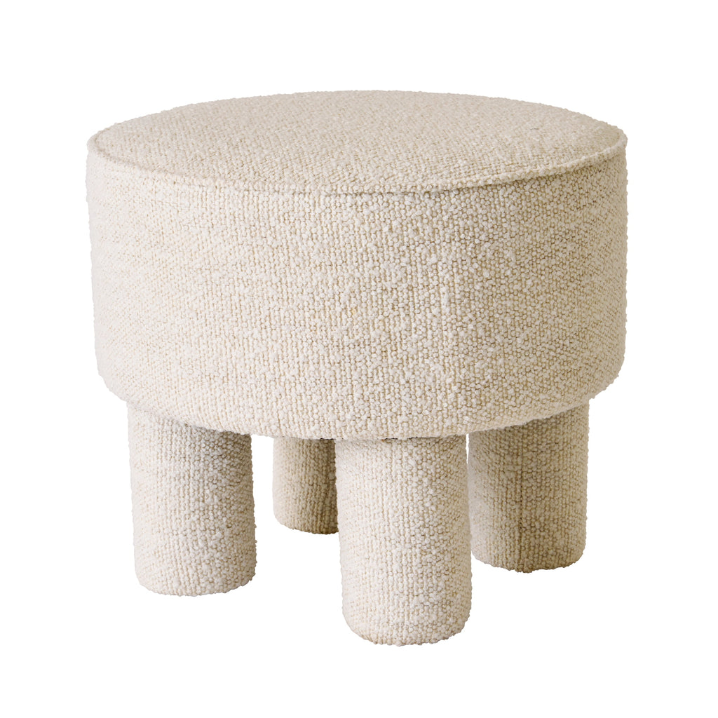 Elladera Adlin Ottoman, Cream Boucle