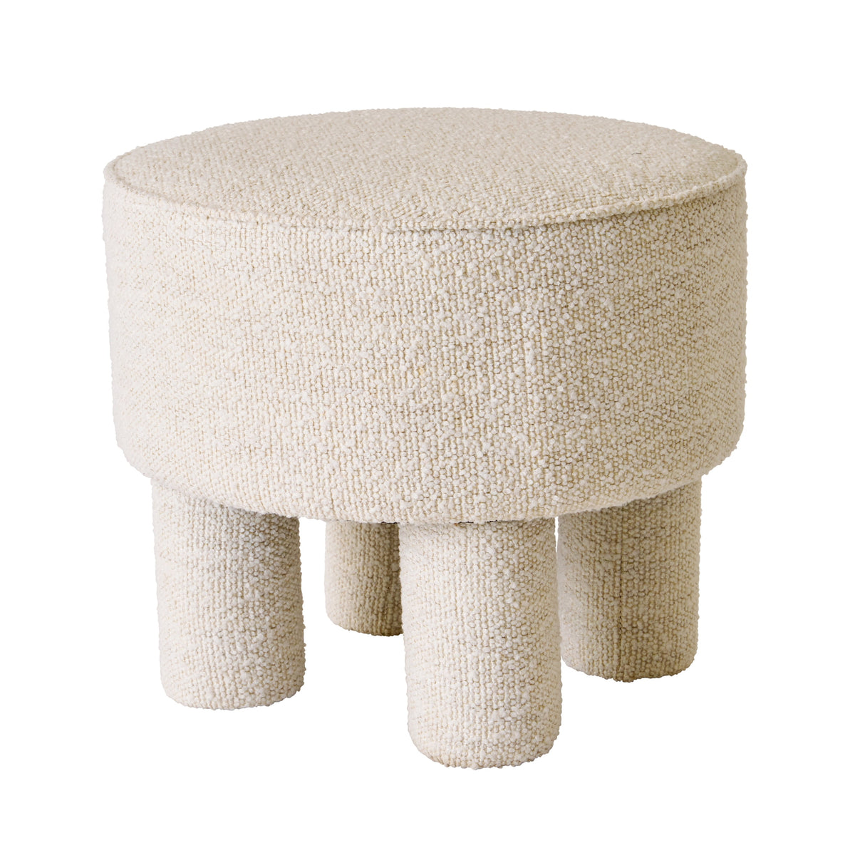 Elladera Adlin Ottoman, Cream Boucle