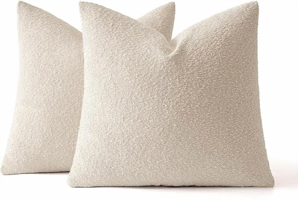 Elladera 22x22 Inch Decorative Euro Sham Pillow Covers for Couch Bed Set of 2