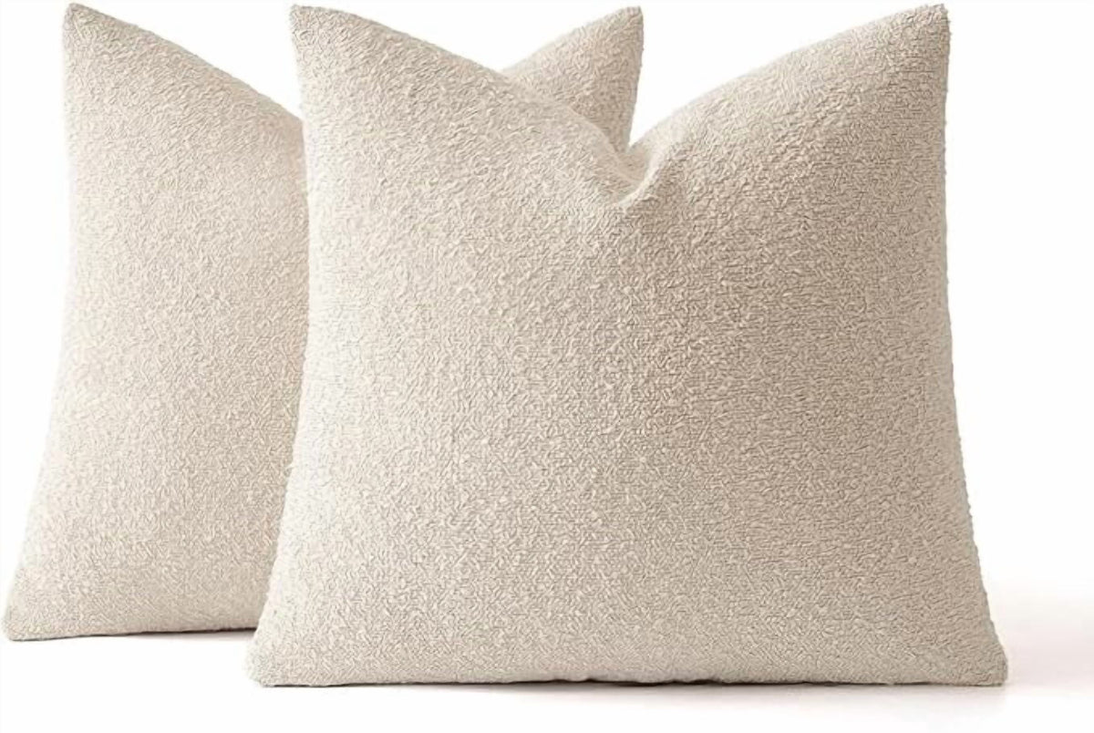 Elladera 22x22 Inch Decorative Euro Sham Pillow Covers for Couch Bed Set of 2