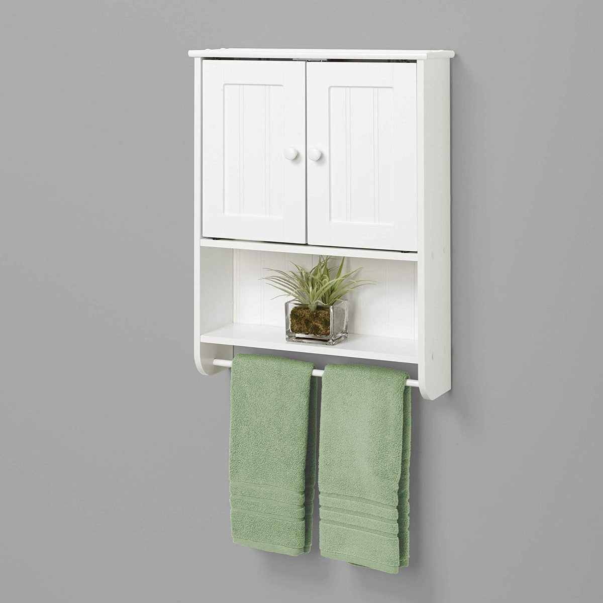 Elladera Zenna Home 2-Door Country Cottage Wall Cabinet, White