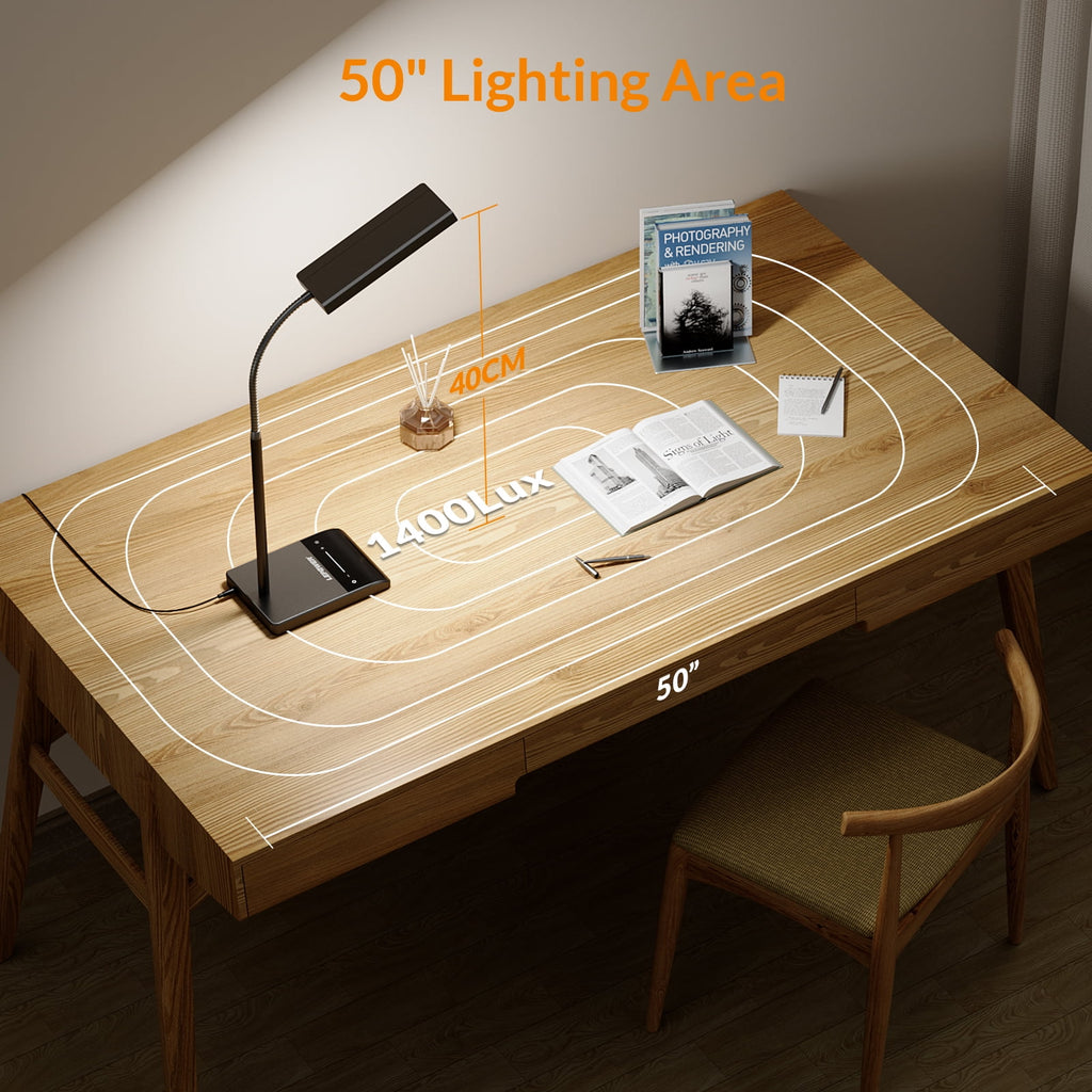 Elladera LEPOWER LED Desk Lamp, 800LM LED Touch Desk Lamp for Home Office, 12W 50