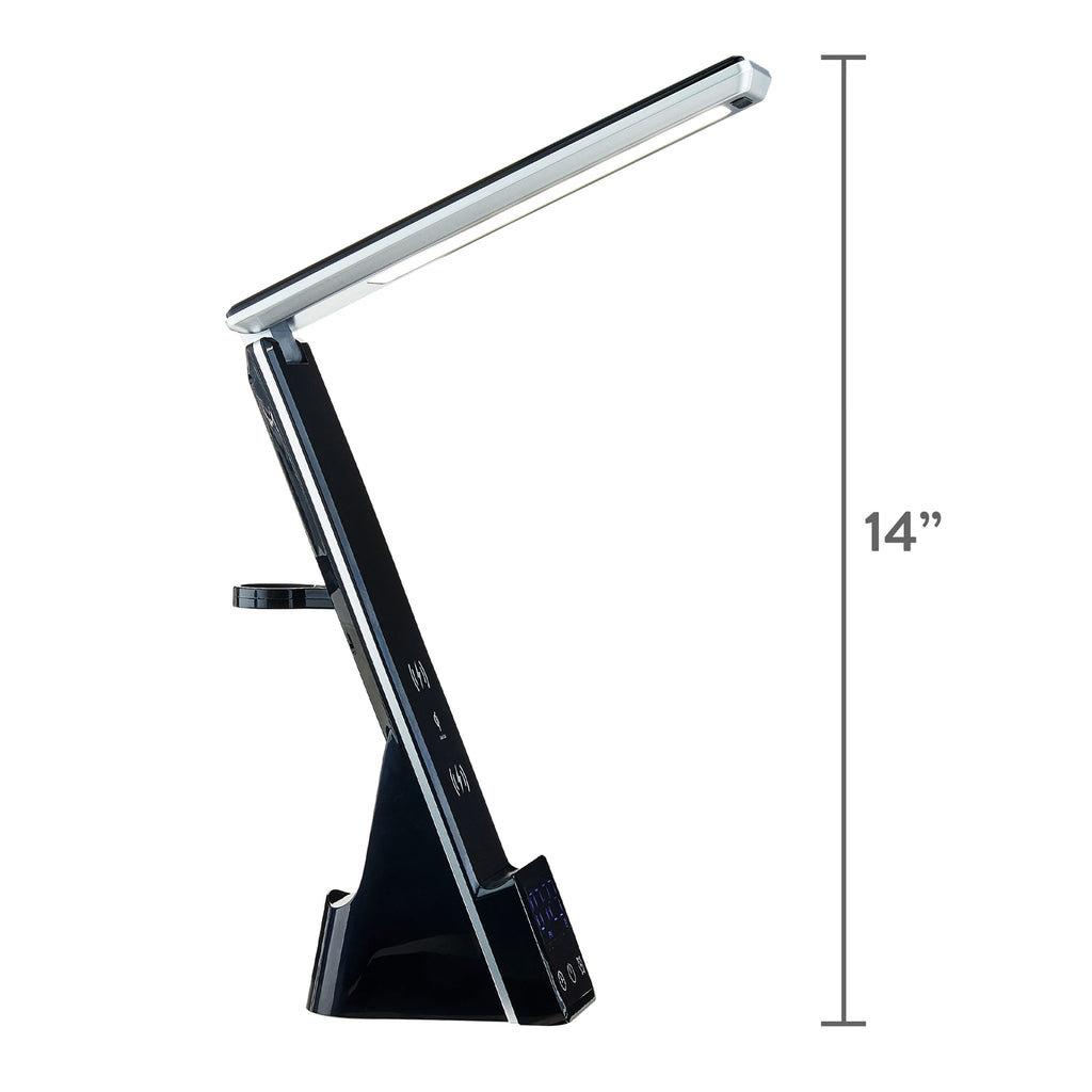 Elladera 10.9' 5-in-1 LED Dimmable Wireless Charging Foldable Hinge Desk Lamp