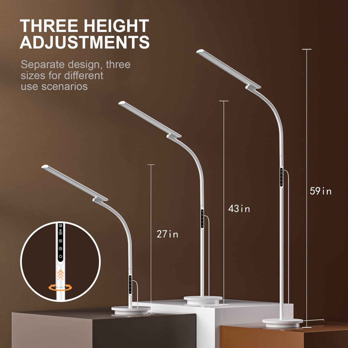 Elladera Light Therapy Lamp, UV-Free 10000 Lux Sun Lamp, Daylight Lamp with 2 in 1