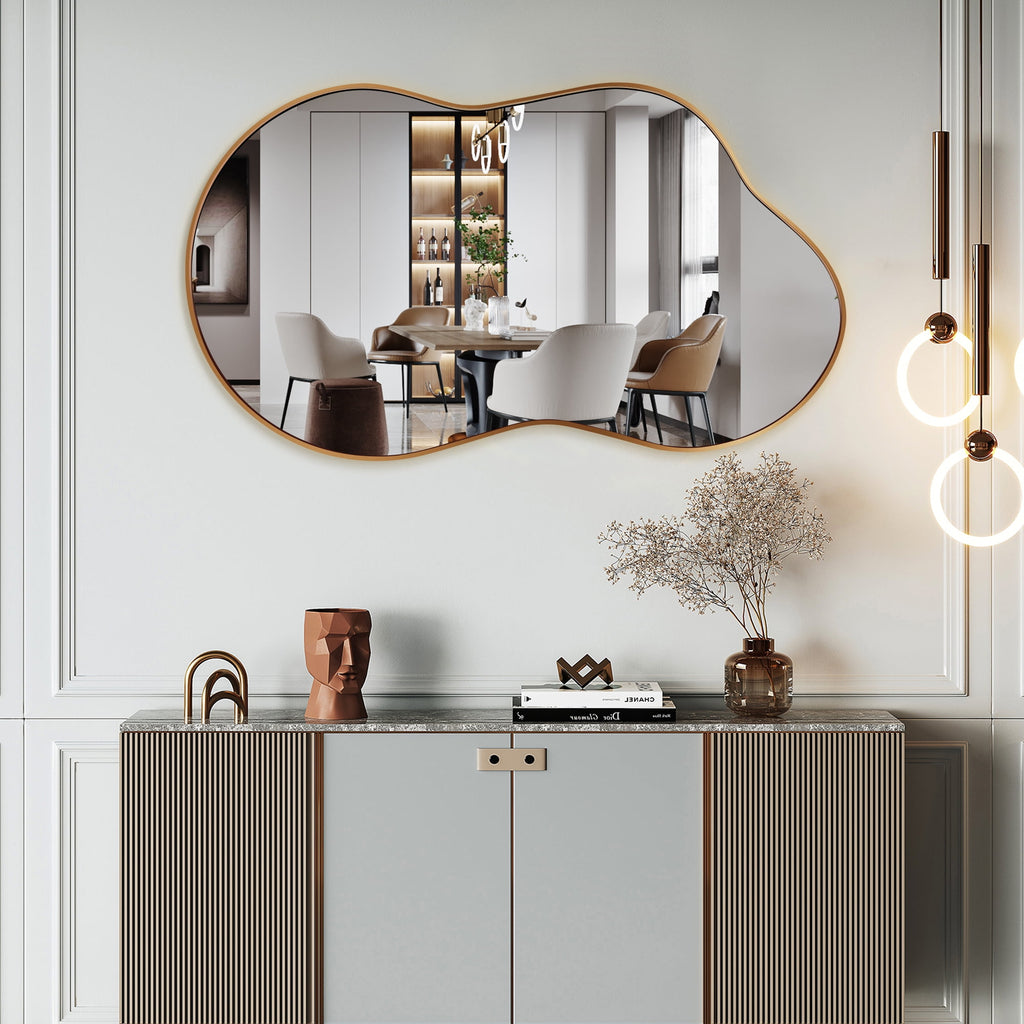 Elladera Irregular Wall Mirror 36"x20" Cloud Shaped Mirrors for Bathroom