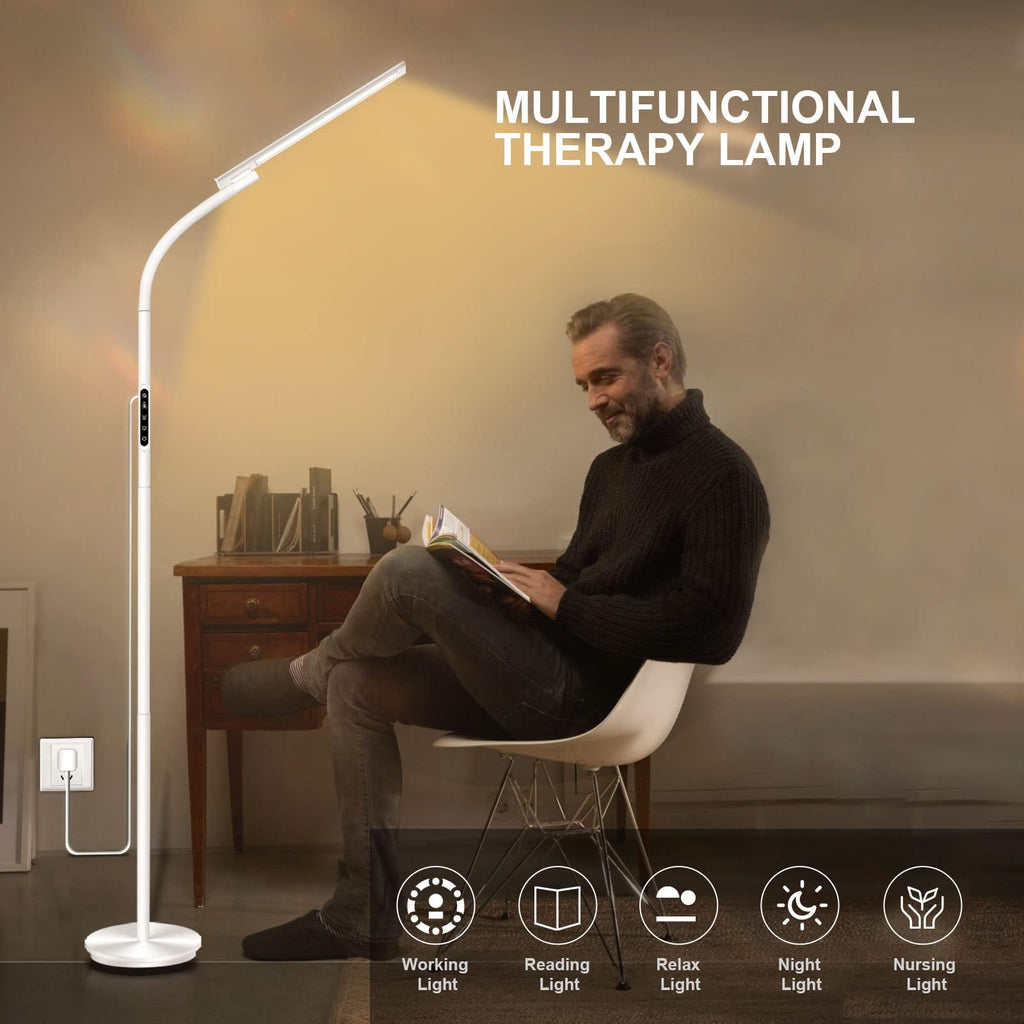 Elladera Light Therapy Lamp, UV-Free 10000 Lux Sun Lamp, Daylight Lamp with 2 in 1