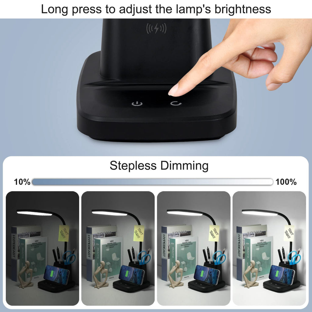 Elladera Sailstar LED Desk Lamp with Wireless Charging, 3 Color Modes,CRI 85,