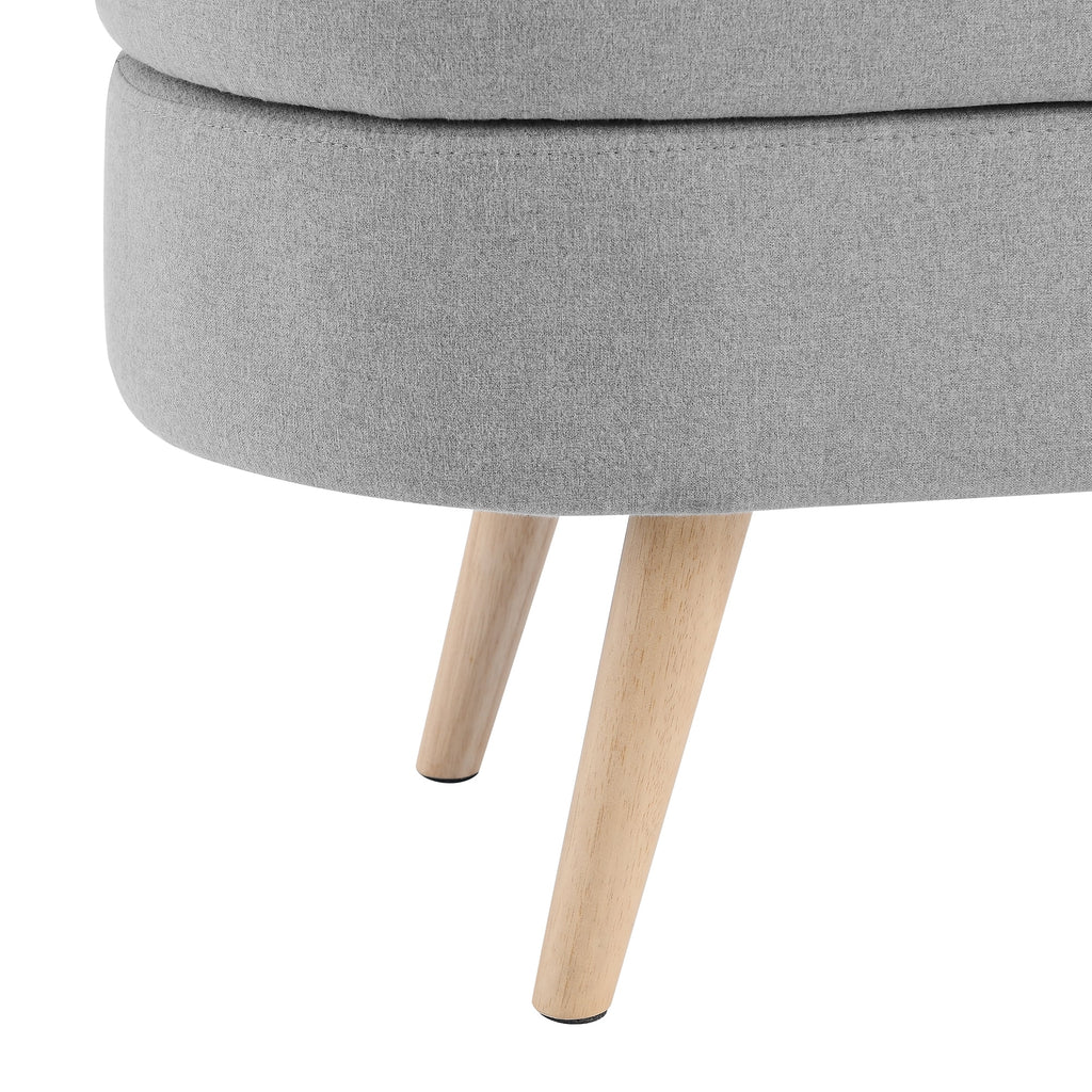 Elladera 43.5" Linen Storage Ottoman Bench for Bedroom,Upholstered Boucle Ottoman