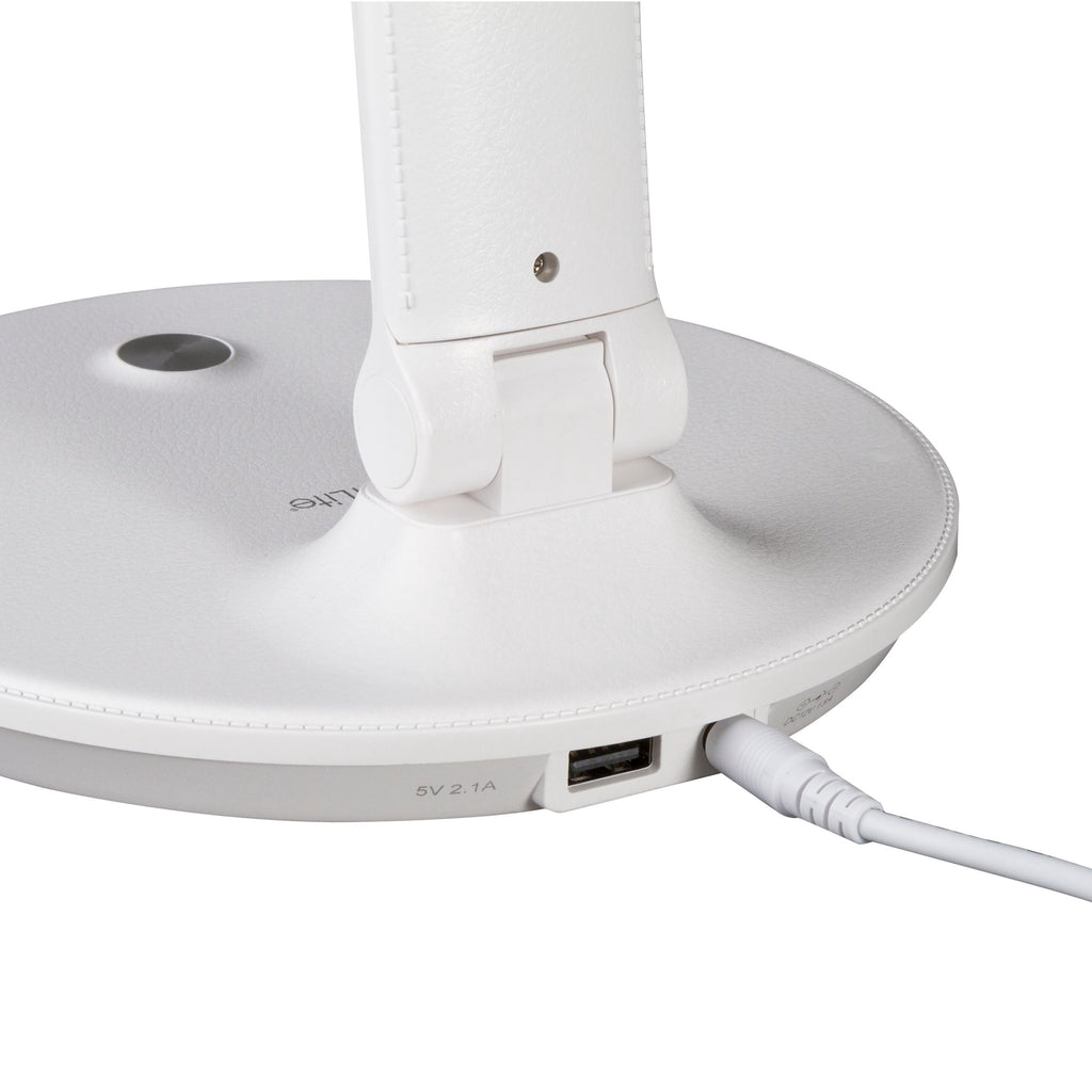 Elladera OttLite Command LED Desk Lamp with Voice Assist- White, Google Home and