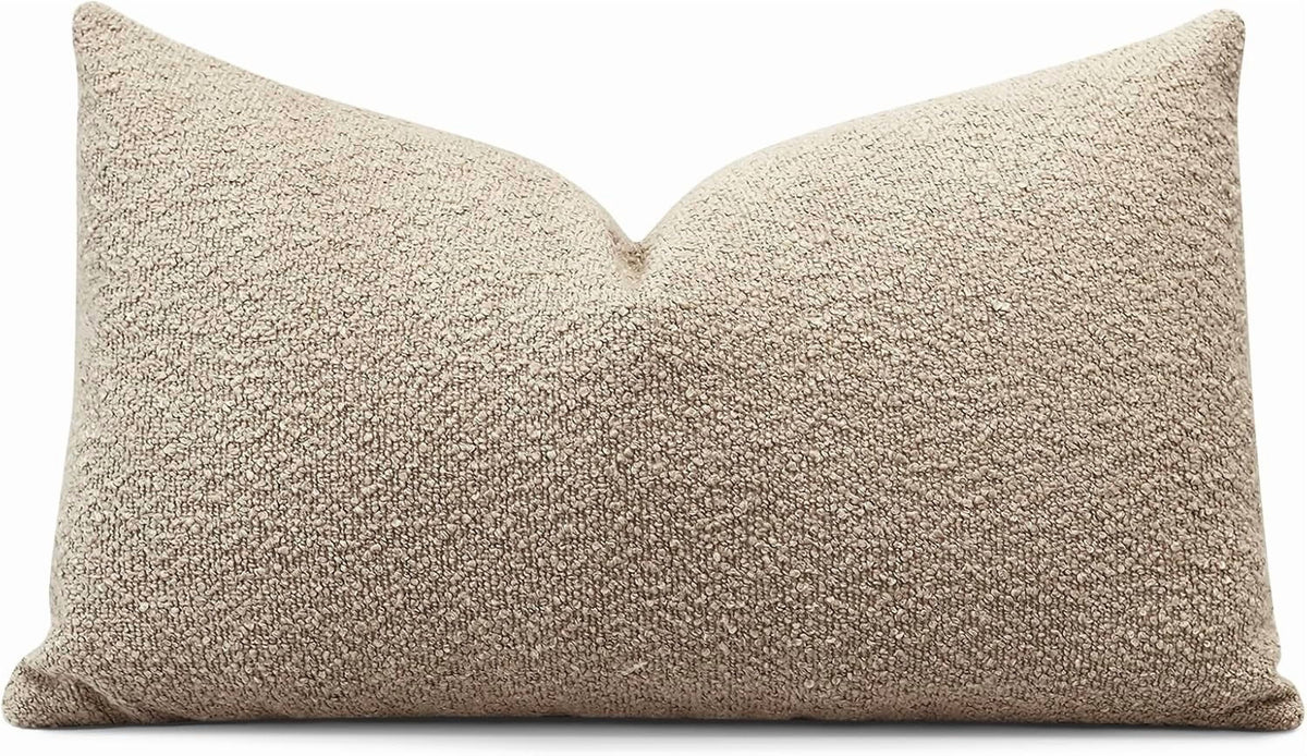 Elladera Set of 1 Textured Boucle Throw Pillow Cover, Square Cozy Soft Decorative
