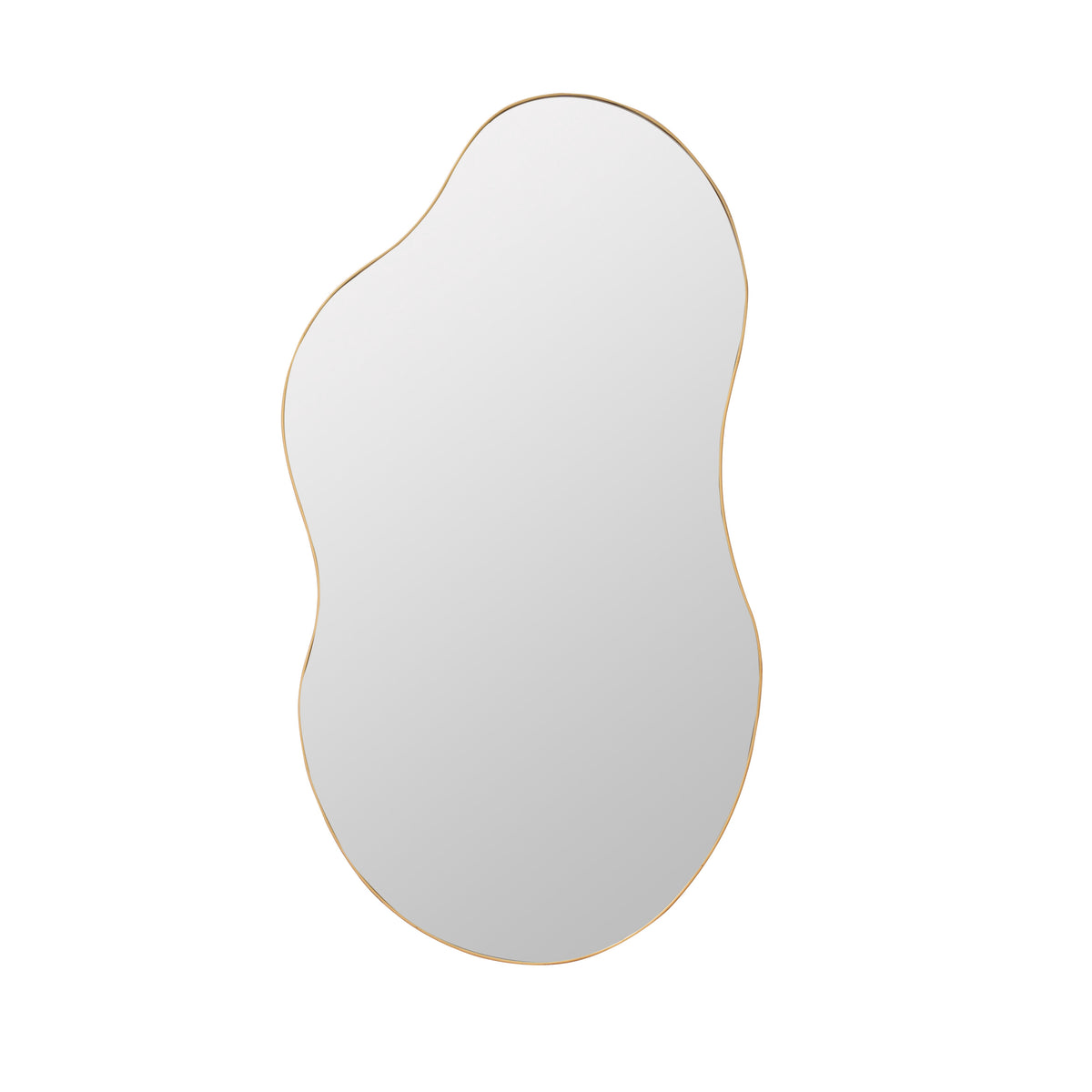 Elladera SHYFOY 32" Irregular Wall Mirror with Gold Metal Frame, Modern Accent