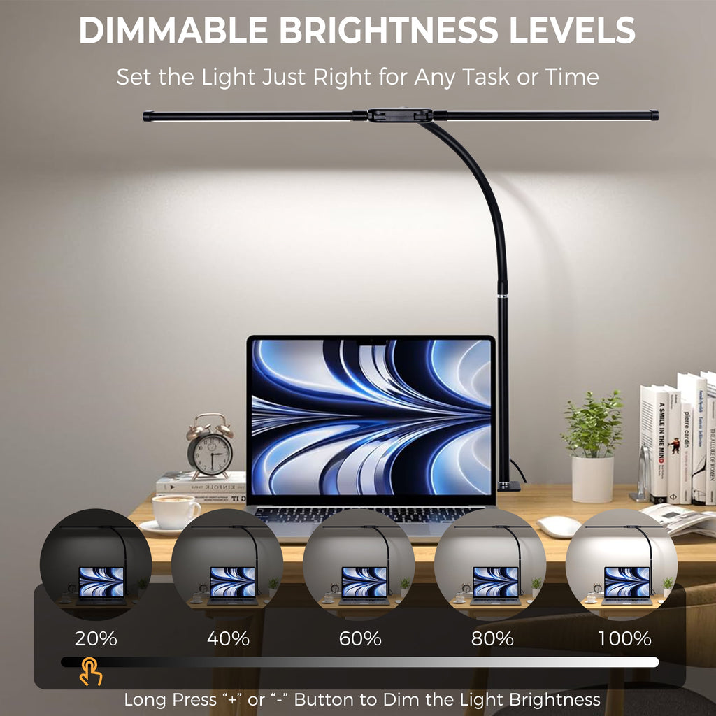 Elladera Coliware LED Desk Lamp for Office Home, Eye Caring Architect Lamp with