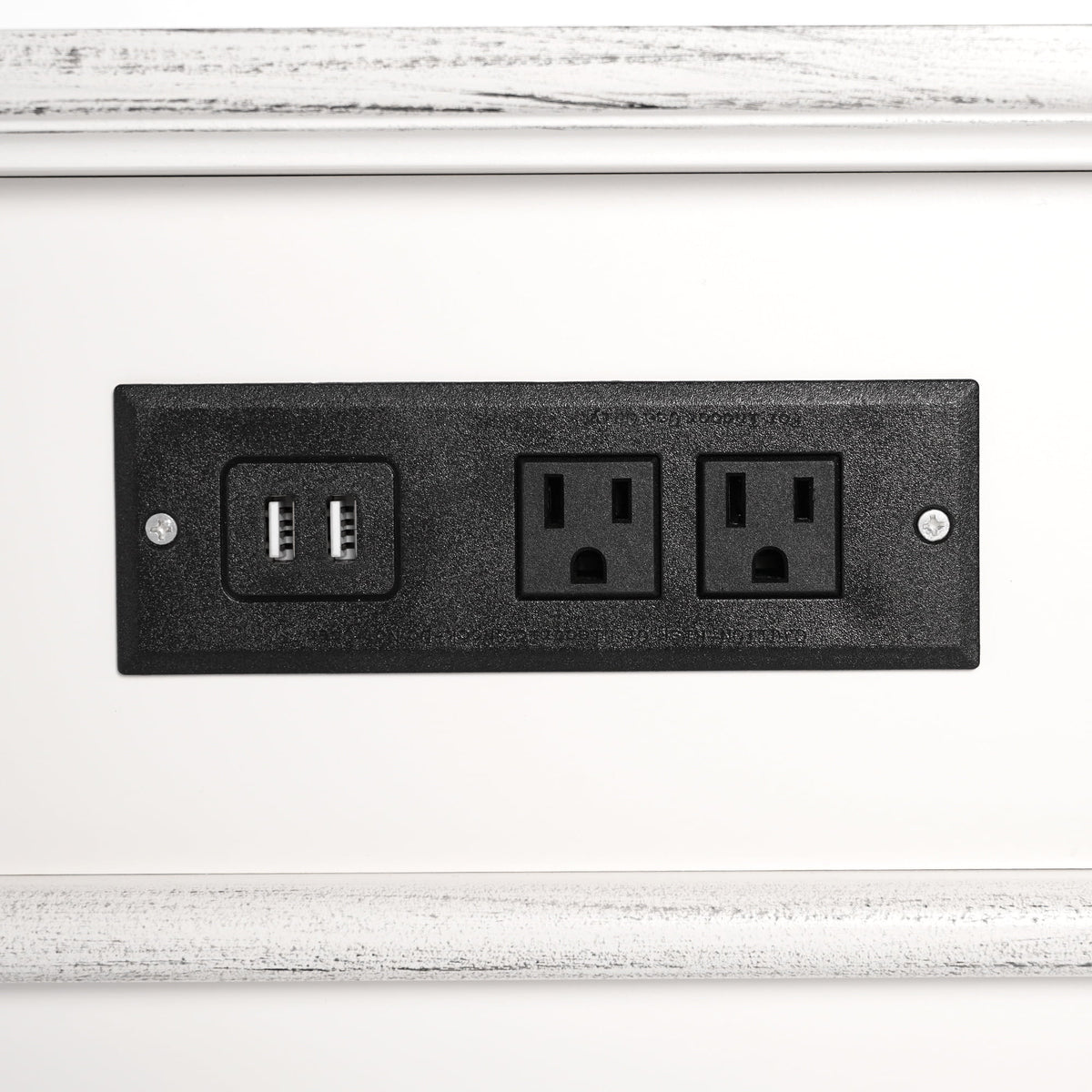 Elladera Solid Wood Nightstand with Outlets & USB Ports, 3 Drawer Traditional