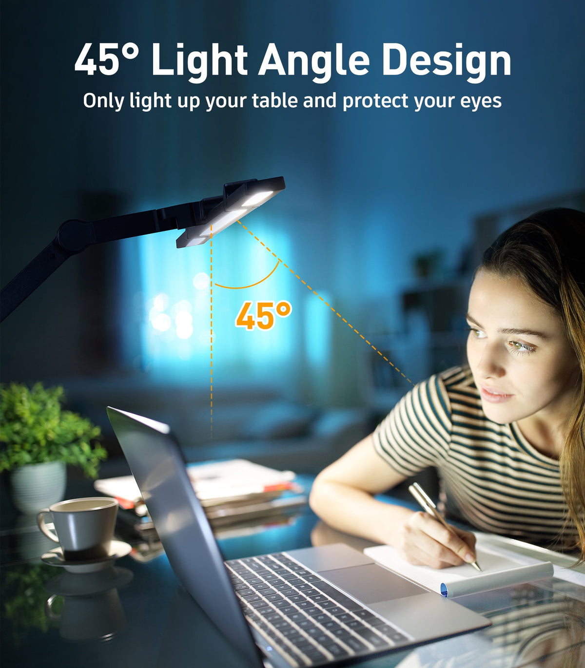 Elladera VicTsing 3-Light Bar Architect LED Desk Lamp, 35 Lighting Modes & 7 Joint