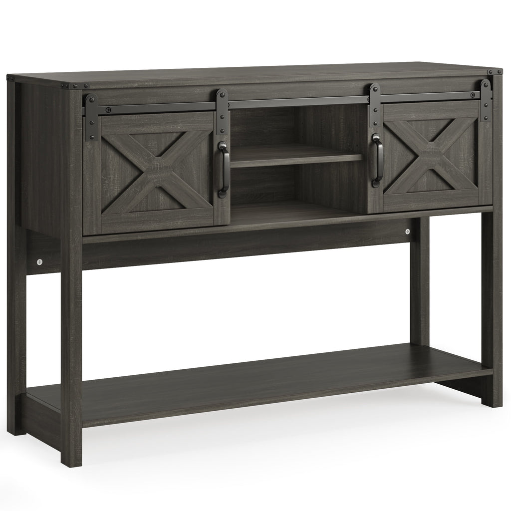 Elladera CozyHom Console Table With Storages&Shelves, Farmhouse Side Entryway Table